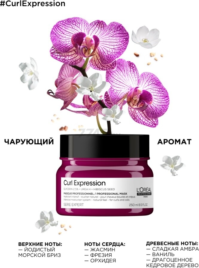 Маска LOREAL PROFESSIONNEL Curl Expression Serie Expert Увлажняющая 250 мл (3474637069247) - Фото 8