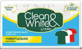 Мыло хозяйственное DURU Clean&White универсальный 120 г (9261113540)