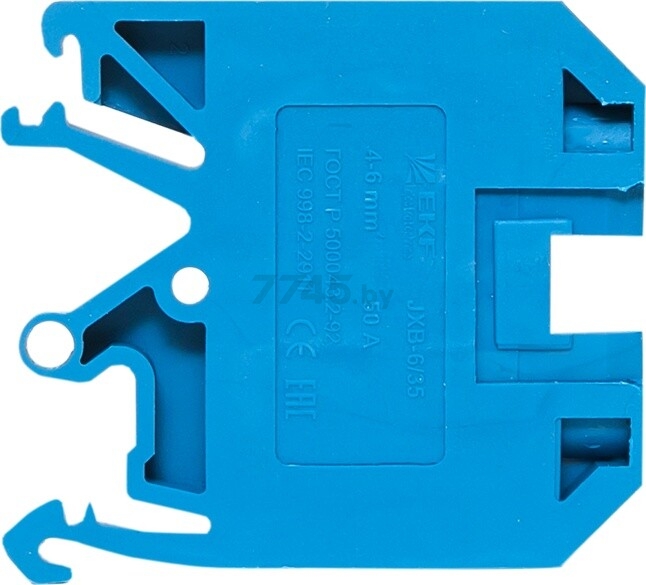 Колодка клеммная на DIN-рейку EKF PROxima JXB-6/35 синяя (plc-jxb-6/35b) - Фото 3