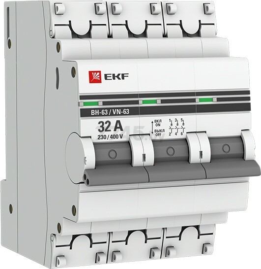 Выключатель нагрузки EKF PROxima ВН-63 3P 32А (SL63-3-32-pro)
