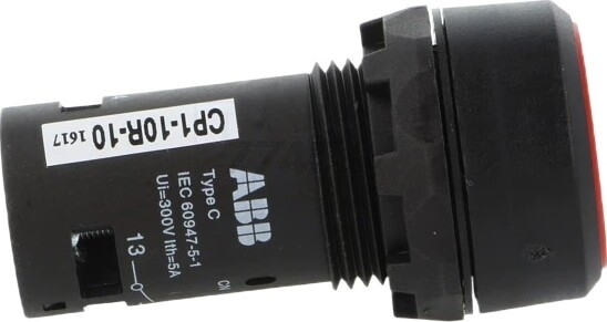 Кнопка CP1-10R-10, красная, без фиксации, 1NO, 1A, IP66, пластик, 22mm (1SFA619100R1011) - Фото 6