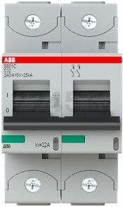 Автоматический выключатель ABB S802C-C32 2P 32A C 25кА (2CCS882001R0324) - Фото 2
