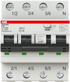 Дифавтомат ABB DS203NC 3P+N C32 AC30 30мА (2CSR256040R1324) - Фото 2