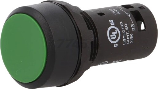 Кнопка CP1-10G-10, зеленая, без фиксации, 1NO, 1A, IP66, пластик, 22mm (1SFA619100R1012)