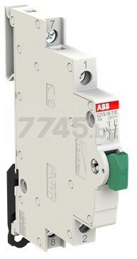 Выключатель кнопочный ABB E215-16-11D 1NO+1NC 16A(250VAC) зеленый (2CCA703152R0001)