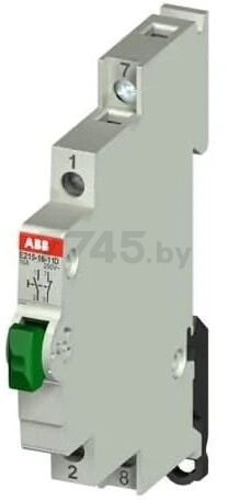 Выключатель кнопочный ABB E215-16-11D 1NO+1NC 16A(250VAC) зеленый (2CCA703152R0001) - Фото 2