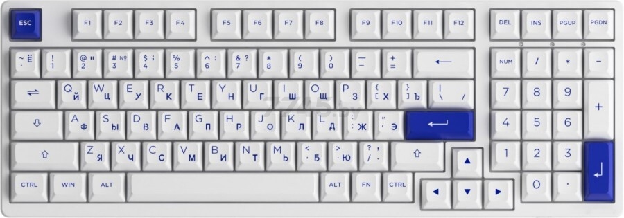 Клавиатура игровая AKKO 3098N Blue&White 3 Modes TTC Honey Switch (1746140)