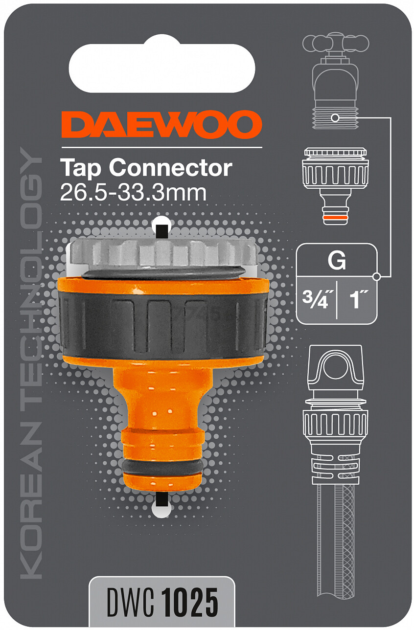 Адаптер внешний 3/4 " и 1" DAEWOO POWER DWC 1025 - Фото 3