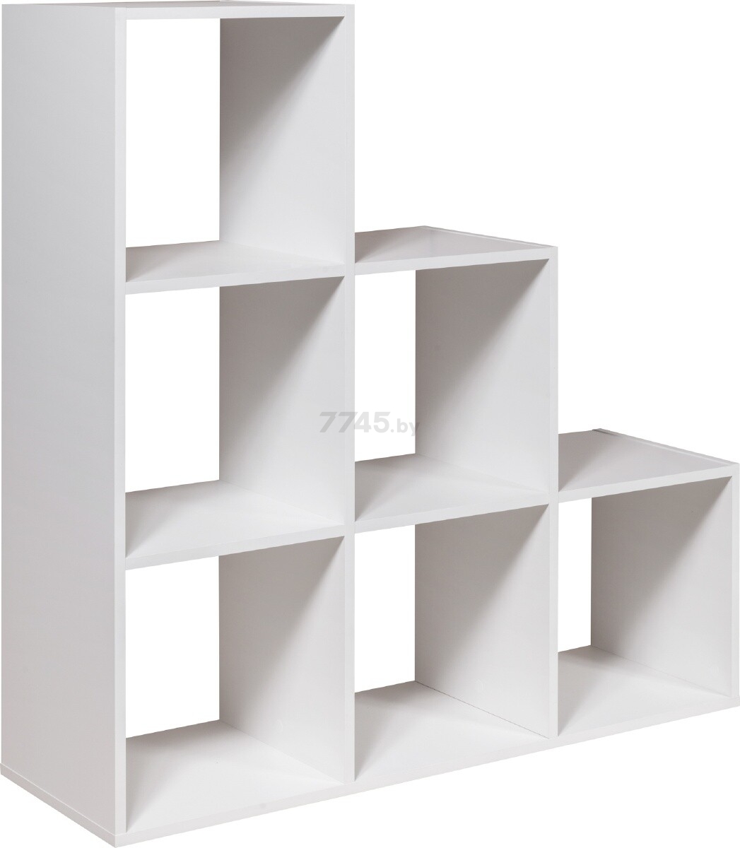 Стеллаж МЕБЕЛЬ-КЛАСС Куб-4 белый 111,6х35,2х111,4 см (16965359) - Фото 2