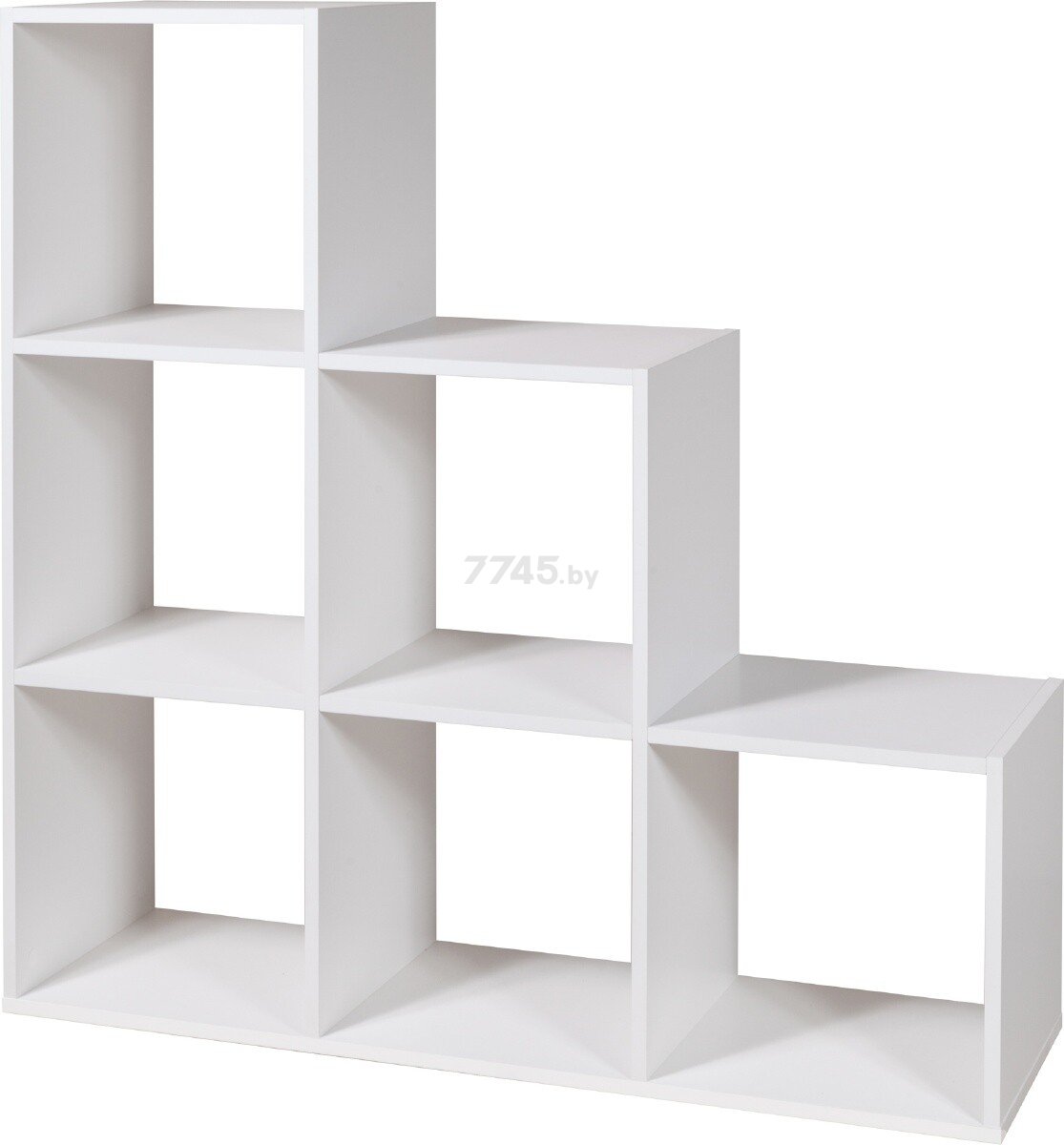 Стеллаж МЕБЕЛЬ-КЛАСС Куб-4 белый 111,6х35,2х111,4 см (16965359)