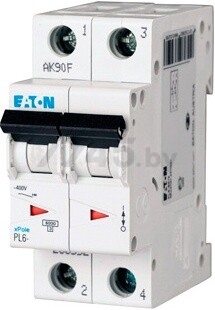 Автоматический выключатель EATON PL6 2P 16A B 6кА (286555)