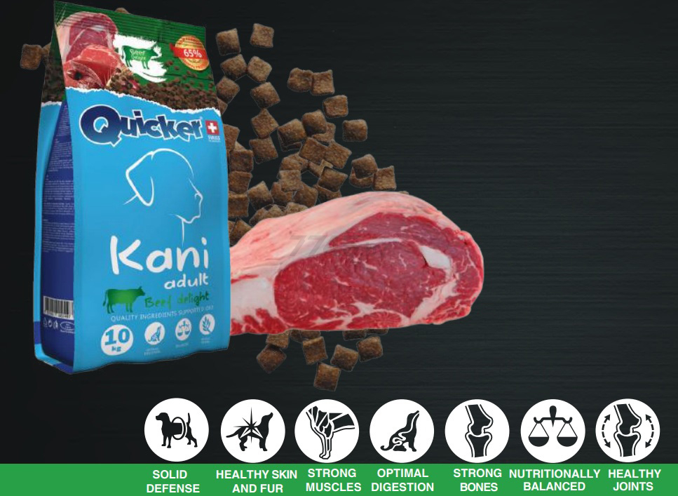 Сухой корм для собак QUICKER Kani Adult Medium&Big говядина 20 кг (13006) - Фото 3
