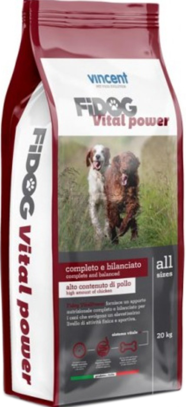 Сухой корм для собак VINCENT Fidog Vital Power All Breeds курица 20 кг (789637)