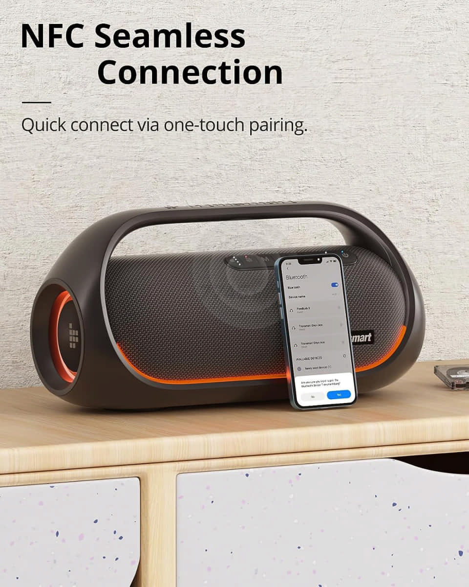 Колонка портативная беспроводная TRONSMART Bang Black - Фото 8