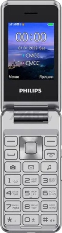 Мобильный телефон PHILIPS Xenium E2601 серебристо-белый (CTE2601SV/00)