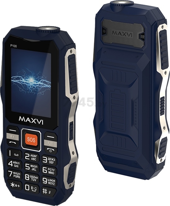 Мобильный телефон MAXVI P100 Blue - Фото 2