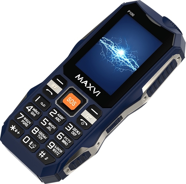 Мобильный телефон MAXVI P100 Blue - Фото 3