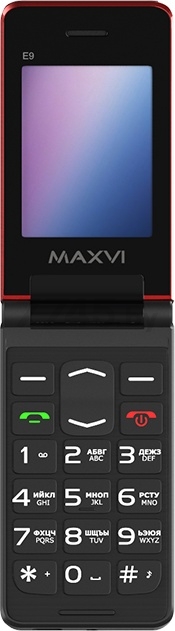 Мобильный телефон MAXVI E 9 красный - Фото 2