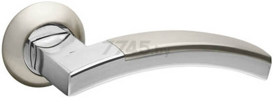 Ручка дверная на розетке VELA Аккорд NIS/CR FTЕ23-E163 матовый никель/хром (00026703)