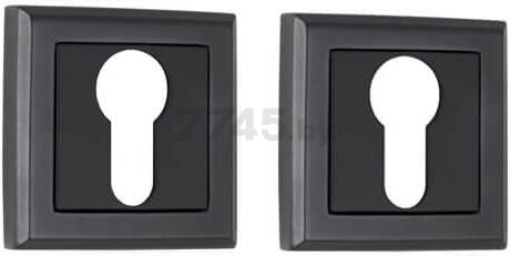 Накладка дверная на цилиндр VELA DPC-Quadro BLACK FTЕ26 черный (00006520)