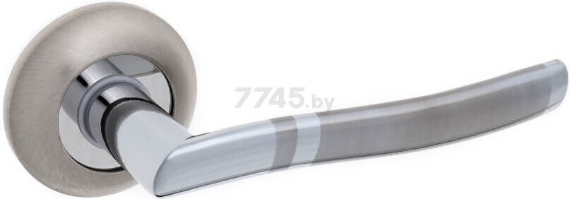 Ручка дверная на розетке VELA Генуя SN/CP FTE23-E21 матовый никель/хром (00006802)