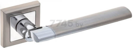 Ручка дверная на розетке VELA Лигурия SN/CP FTЕ26-E209 матовый никель/хром (00006809)