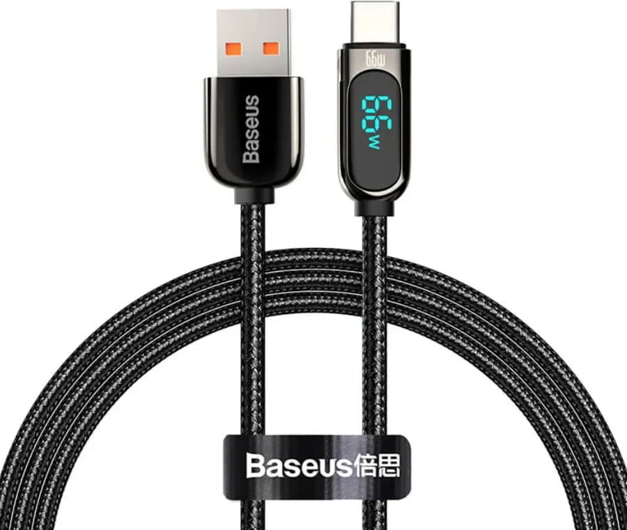 Кабель BASEUS Display Fast Charging USB to USB-C 1m Black (CASX020001)