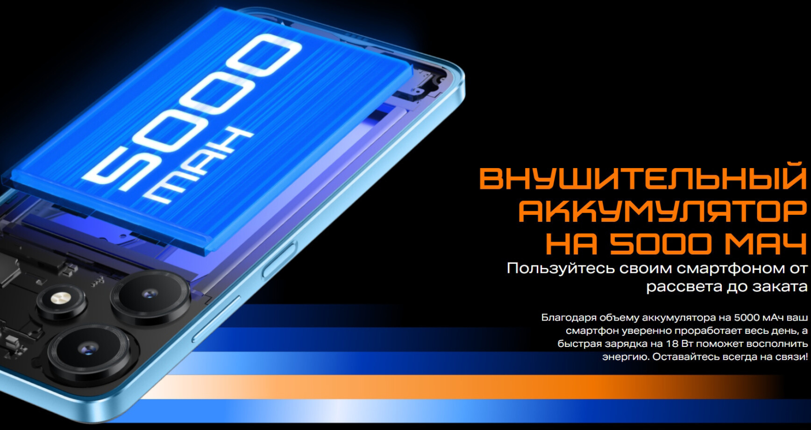 Смартфон INFINIX Hot 30i 8GB/128GB Glacier Blue (X669D/8-128/GLACIER) - Фото 18
