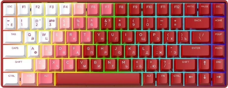 Клавиатура механическая беспроводная DAREU A84 Flame Red