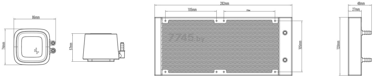 Кулер для процессора DEEPCOOL LS520 WH (R-LS520-WHAMNT-G-1) - Фото 7