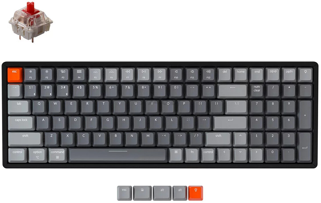 Клавиатура игровая беспроводная механическая KEYCHRON K4 Black Gateron G pro Red Switch (K4-C1-RU) - Фото 4