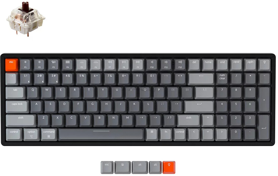 Клавиатура игровая беспроводная механическая KEYCHRON K4 Black Gateron G pro Red Switch (K4-C1-RU) - Фото 5