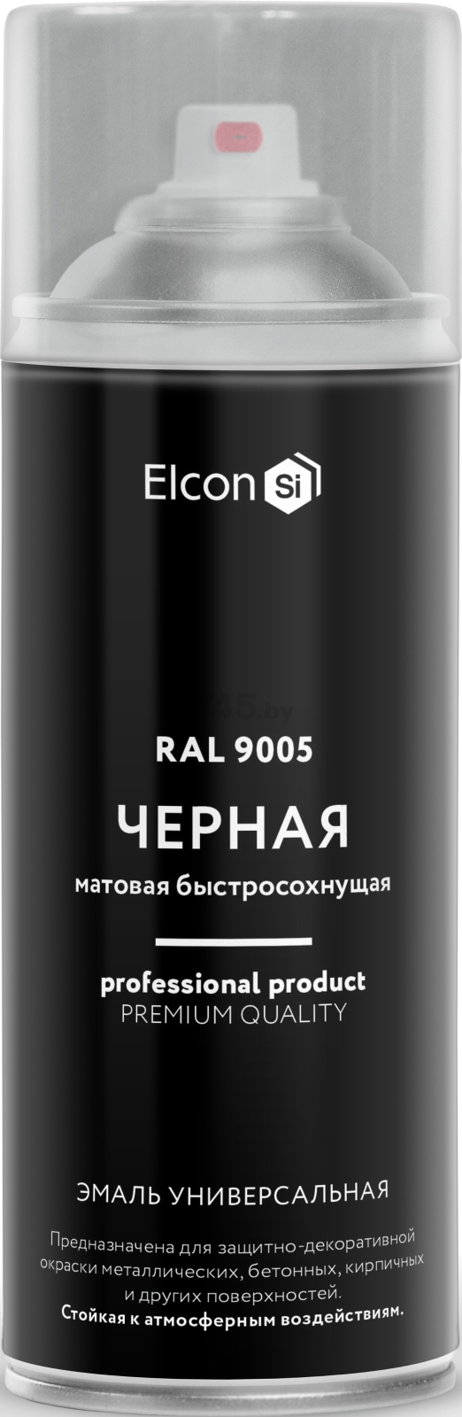 Эмаль аэрозольная универсальная ELCON RAL 9005 черная матовая 520 мл