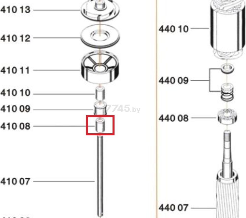 Втулка нижняя импеллера для насоса ECO DW-37/55/75 (41008)