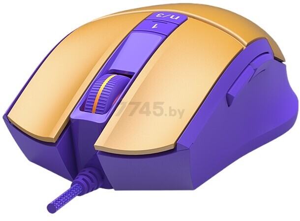 Мышь игровая A4TECH Bloody L65 Max желтый/фиолетовый - Фото 2