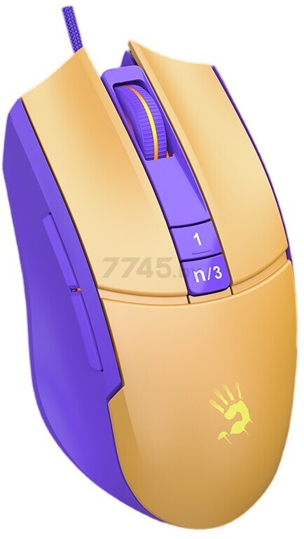 Мышь игровая A4TECH Bloody L65 Max желтый/фиолетовый - Фото 4