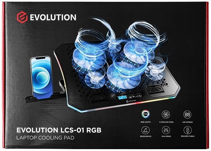 Подставка для ноутбука EVOLUTION LCS-01 RGB - Фото 6