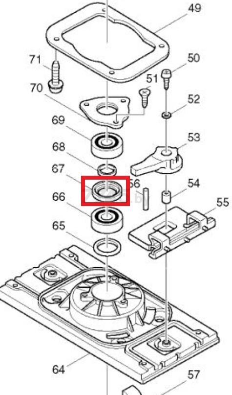 Кольцо 19 для виброшлифмашины MAKITA 9046 (257189-7)