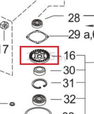 Пара зубчатая с кольцом для штробореза ФИОЛЕНТ Б2-30, Б3-40 (ИДФР722424001Т2И)