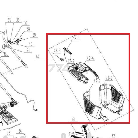 Травосборник для газонокосилки ECO LE4219 (L1305030)