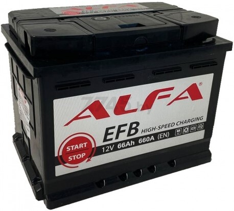 Аккумулятор автомобильный ALFA EFB 66 А·ч (A064 231 09 0 R Р)