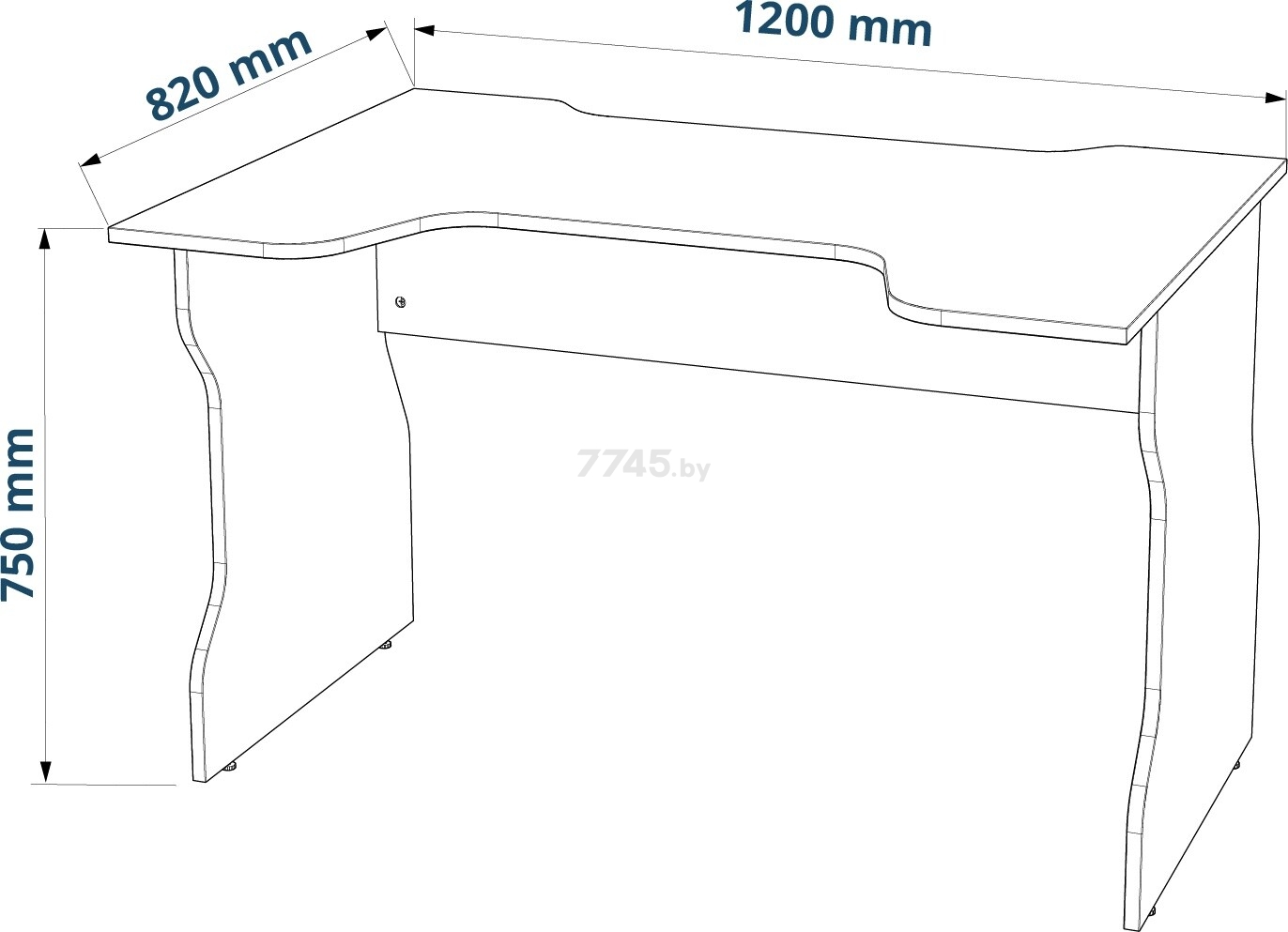 Стол компьютерный геймерский MEBELAIN Вардиг К1 антрацит/красный 120x82x75 см (00531) - Фото 5