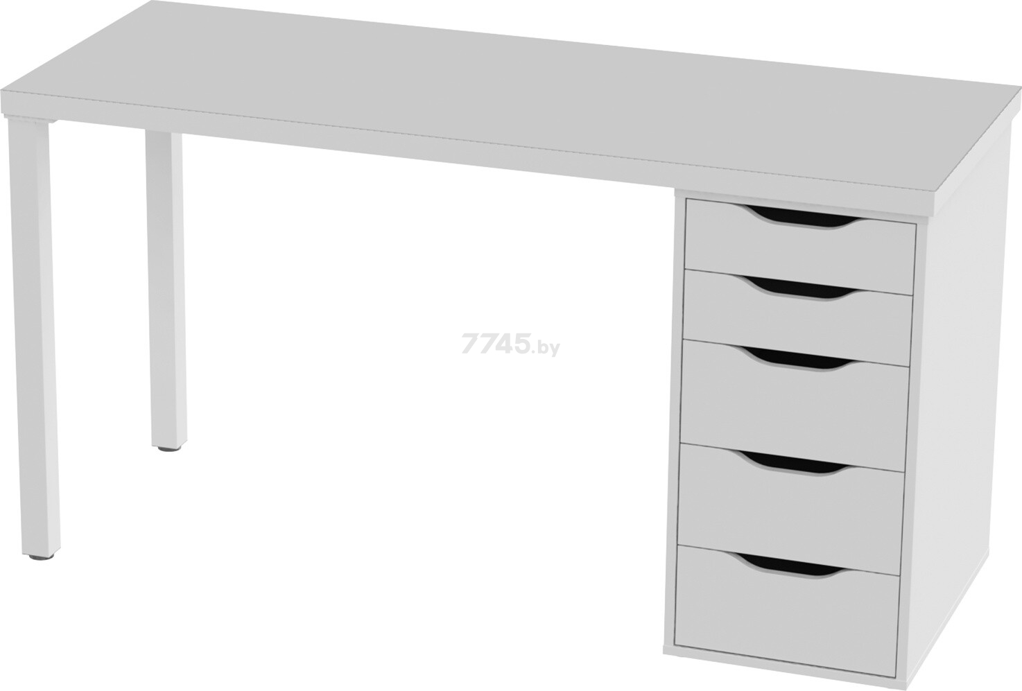 Стол письменный MEBELAIN Ингар 2/5T белый 140х55х75 см (00456)