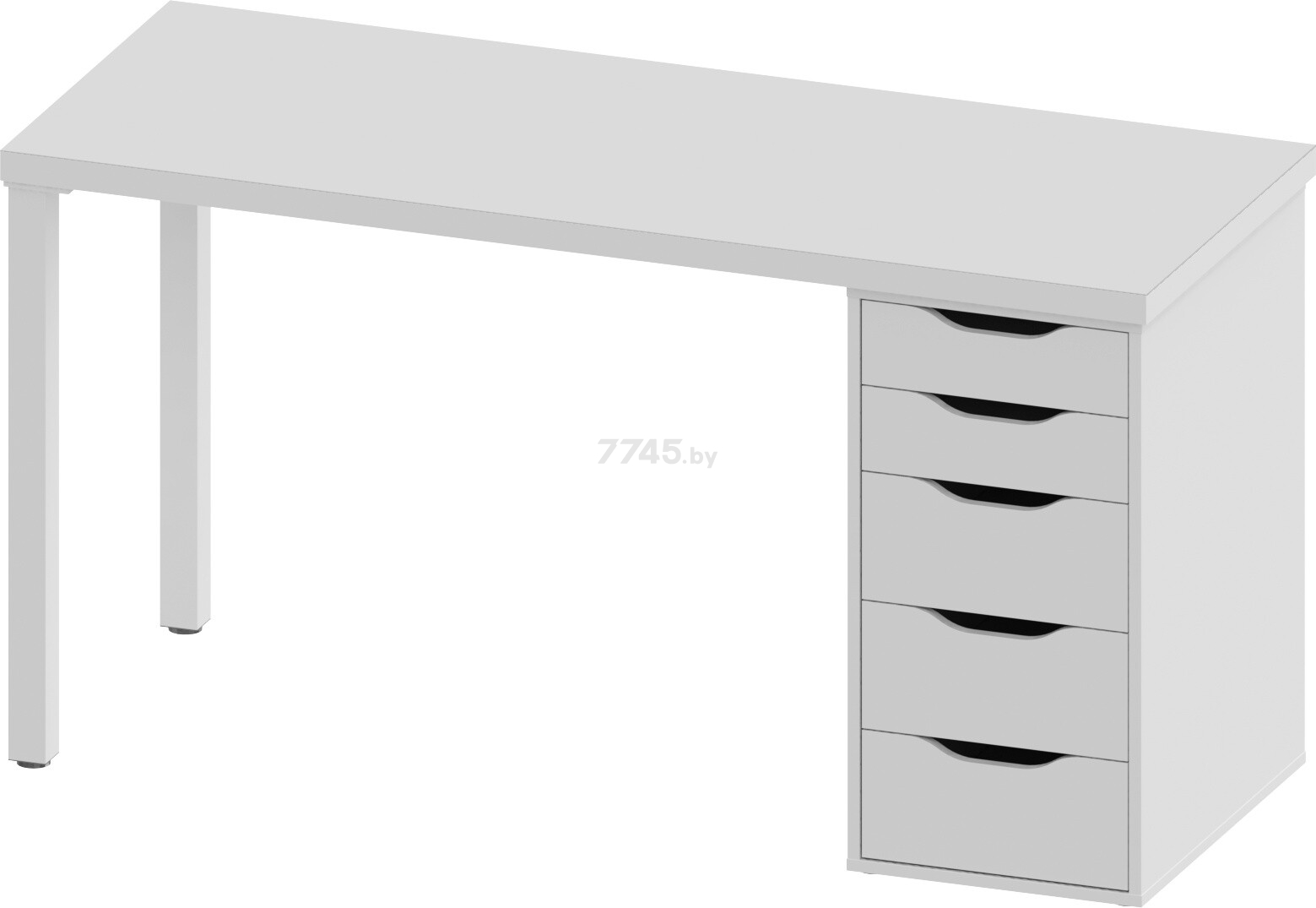 Стол письменный MEBELAIN Ингар 2/5T белый 140х55х75 см (00456) - Фото 2