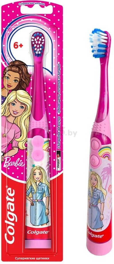 Зубная щетка электрическая детская COLGATE Barbie Супермягкие щетинки (8718951405035)