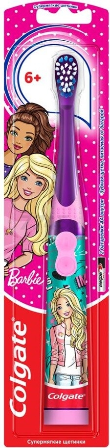 Зубная щетка электрическая детская COLGATE Barbie Супермягкие щетинки (8718951405035) - Фото 2