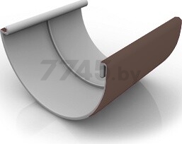 Соединитель желоба ПВХ RUPLAST 125 мм коричневый