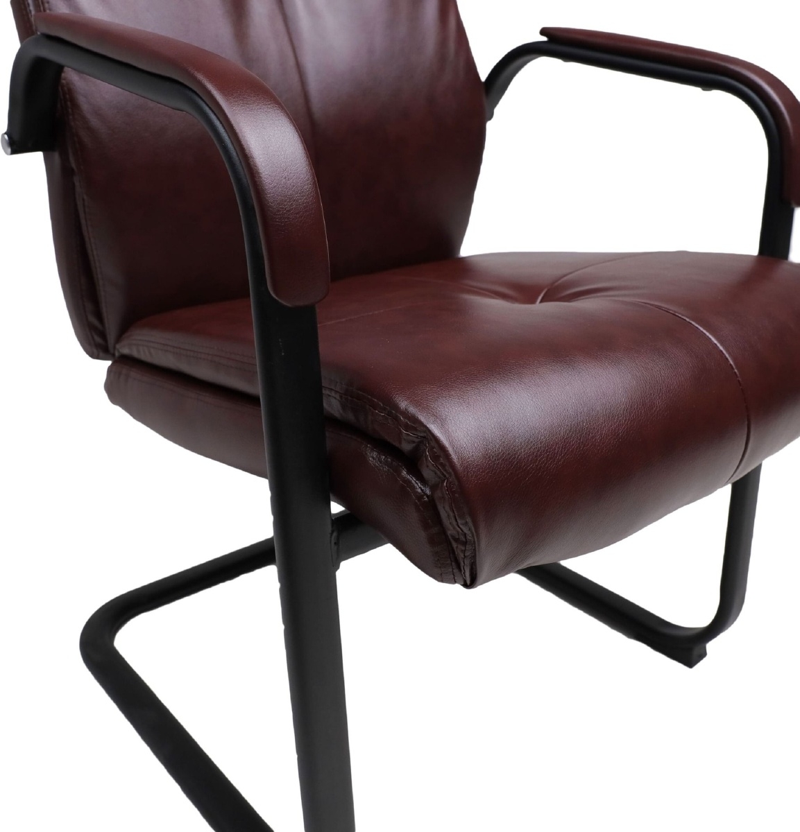 Кресло офисное AKSHOME Klio Eco коричневый бриллиант/черный (87592) - Фото 8