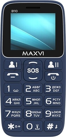 Мобильный телефон MAXVI B110 синий - Фото 2