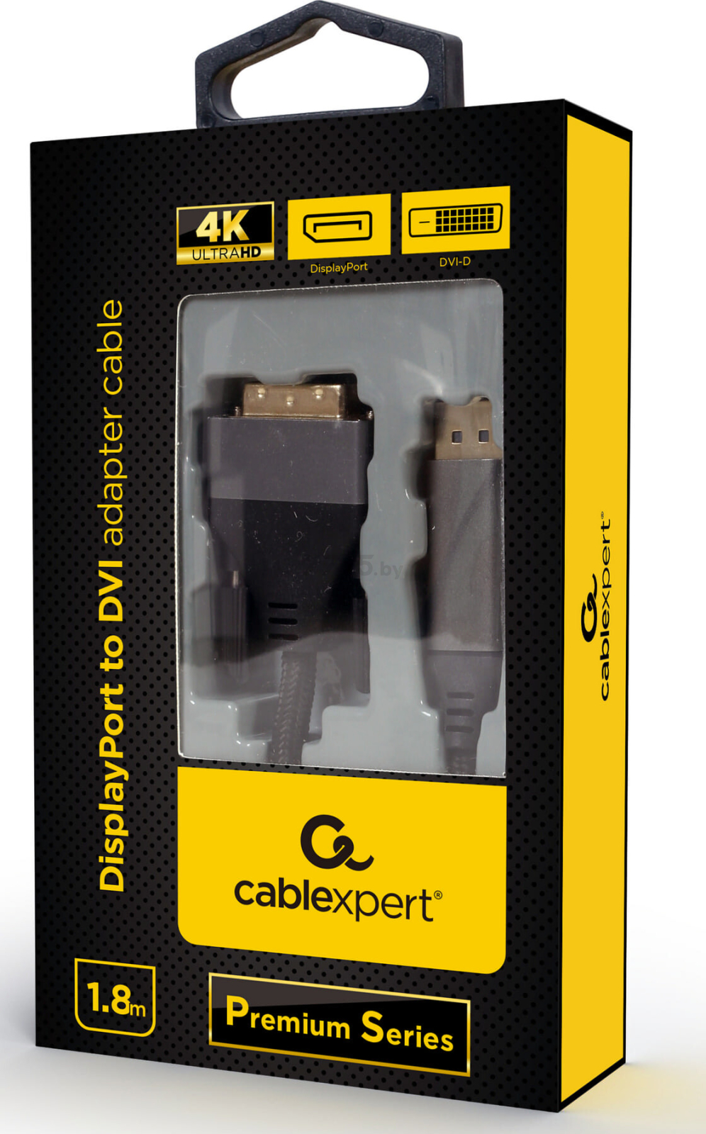 Кабель CABLEXPERT DisplayPort to DVI 1.8m Black (CC-DPM-DVIM-4K-6) - Фото 3